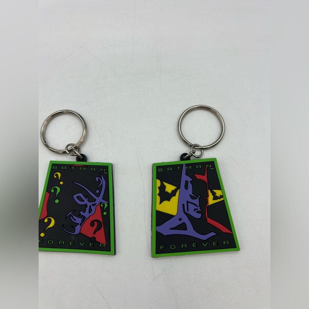 Lot of 2 BATMAN FOREVER Applause KeyChains (1995 DC Comics)